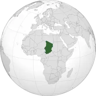 Localização de República do Chade