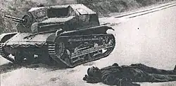 Um tanque polonês TKS em 1939