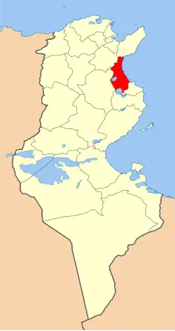 Localização da província de Sousse na Tunísia