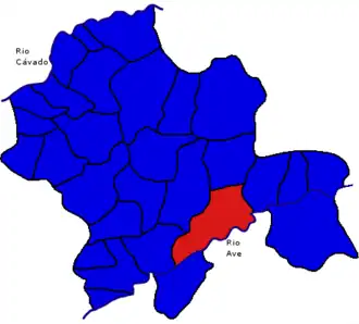 Localização no município de Póvoa de Lanhoso