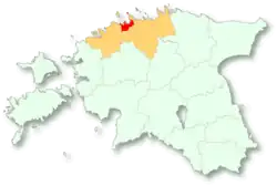 Localização de Talim, no território estoniano.