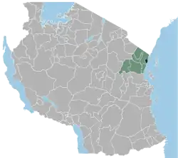 Localização de Tanga na Tanzânia