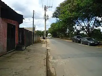 Uma rua do distrito de Taquaral