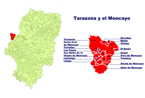 Municípios da Comarca de Tarazona e El Moncayo