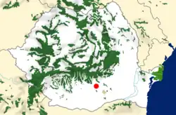 Localização de Târgoviște na Romênia.