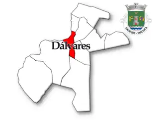 Localização no município de Tarouca