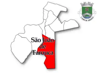 Localização no município de Tarouca