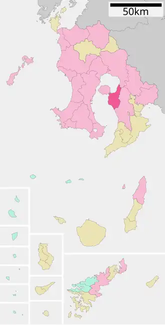 Localização de Tarumizu