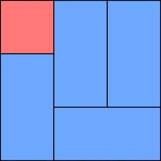 One possible auspicious layout of a &nbsp;4+1⁄2&nbsp;mat room &nbsp;&nbsp;&nbsp;Half mat&nbsp;&nbsp;&nbsp;Full mat