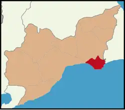 Localização de Marmara Ereğlisi na província de Tekirdağ