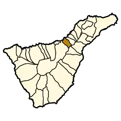 Localização de Santa Úrsula em Tenerife