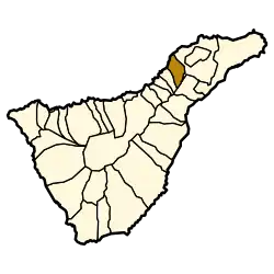 Localização de Tacoronte em Tenerife