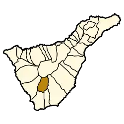 Localização de Vilaflor em Tenerife