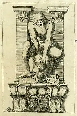 Atlante a dominar uma harpia