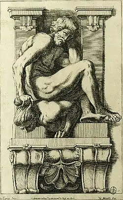 Atlante a dominar uma harpia