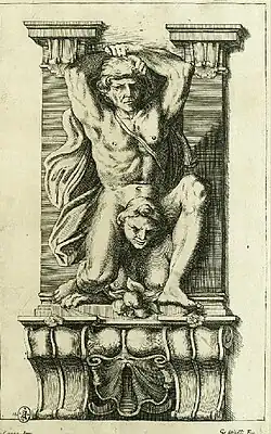 Atlante a dominar uma harpia