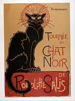 "Turnê do Gato Preto" de Théophile Steinlen (1896)