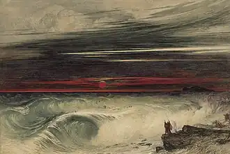 The Destruction of Pharaoh's Host (1836), lápis, aquarela com goma arábica, 58,4 x 85,7 cm., Museu J. Paul Getty, Los Angeles