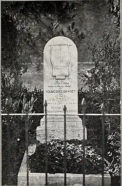 Túmulo de John Keats no Cemitério Protestante, Roma