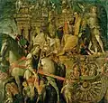 MANTEGNA - The Triumphs of Caesar, IX - Julius Caesar on his triumphal chariot (1484-92)