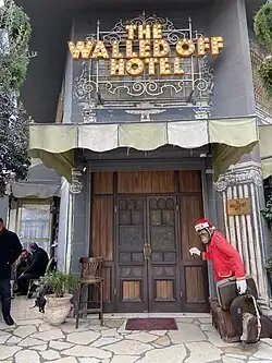 Detalhe da entrada em janeiro de 2023