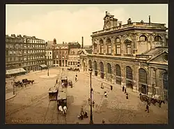 Façade de la gare en impasse de Lille, vers 1900.