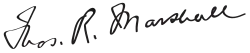 Assinatura de Thomas R. Marshall