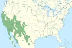 Área de distribuição do Thomomys bottae