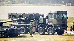 Um lança míssil Thunderbolt-2000 de Taiwan.