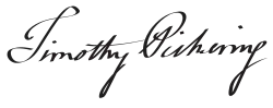 Assinatura de Timothy Pickering