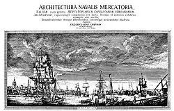 Página de título da Architectura Navalis Mercatoria, publicada em 1768.