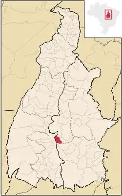 Localização de Ipueiras no Tocantins