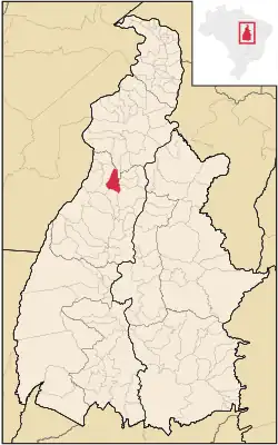 Localização de Itaporã do Tocantins no Tocantins