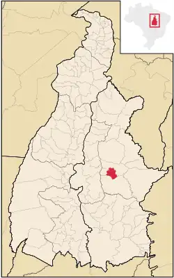 Localização de Lagoa do Tocantins no Tocantins