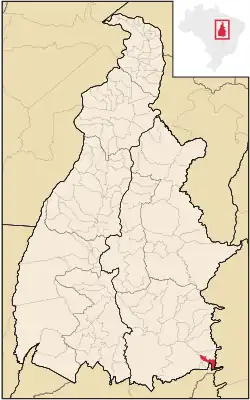 Localização de Lavandeira no Tocantins