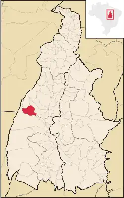 Localização de Marianópolis do Tocantins no Tocantins