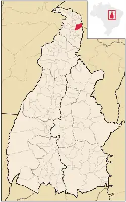 Localização de Maurilândia do Tocantins no Tocantins
