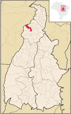 Localização de Muricilândia no Tocantins