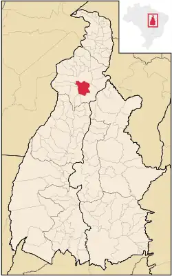 Localização de Nova Olinda no Tocantins