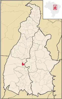 Localização de Nova Rosalândia no Tocantins