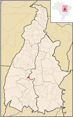 Localização de Oliveira de Fátima no Tocantins