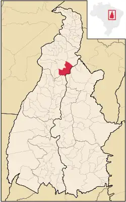 Localização de Palmeirante no Tocantins