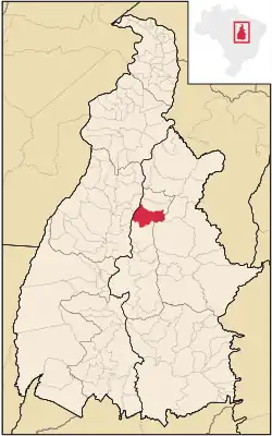 Localização de Pedro Afonso no Tocantins