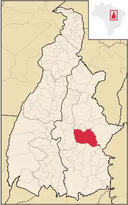 Localização de Ponte Alta do Tocantins no Tocantins