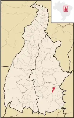 Localização de Porto Alegre do Tocantins no Tocantins
