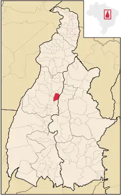 Localização de Rio dos Bois no Tocantins