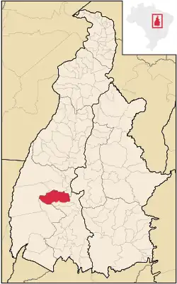 Localização de Santa Rita do Tocantins no Tocantins
