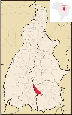 Localização de São Valério no Tocantins