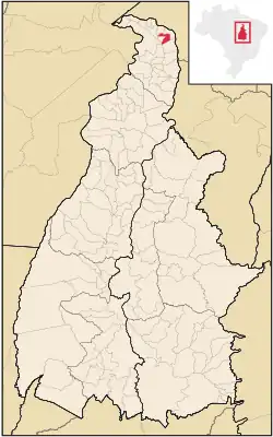 Localização de Sítio Novo do Tocantins no Tocantins