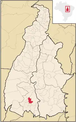 Localização de Sucupira no Tocantins